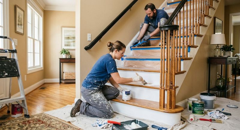 Banister Painting in Wilmington, NC