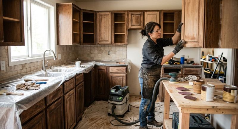Kitchen Cupboard Refinishing in Muncie, IN