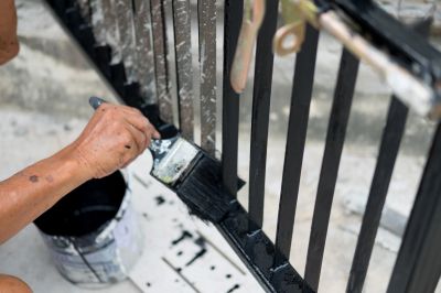 Steel Fence Painting in Waco, TX