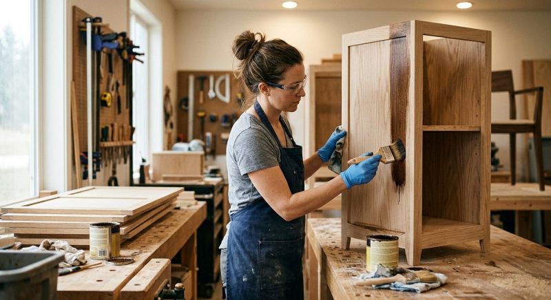 Wood Cabinet Staining in Terre Haute, IN