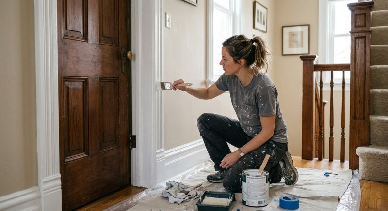 Wood Mantel Staining in Waco, TX