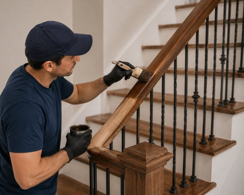 Wood Mantel Staining in Waco, TX